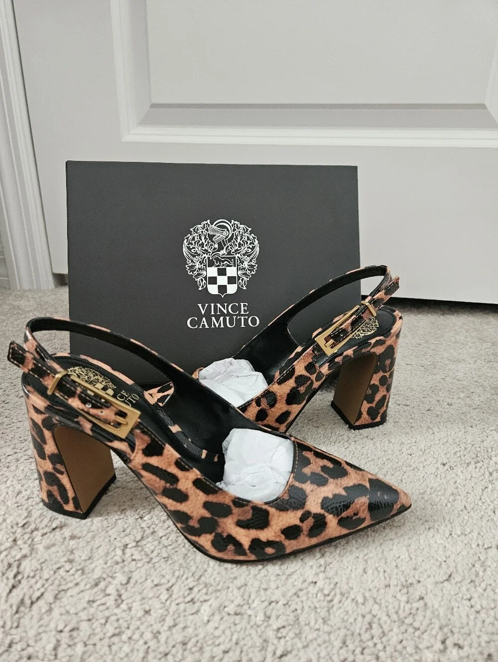 Vince Camuto New In Box Amaryn Slingback Pump Leopard Size 7.5